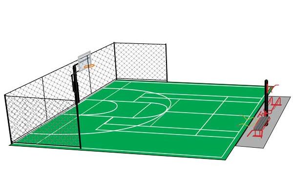 StayFIT ExerCOURT Multi-use home games court, tennis courts, or any althletic facility.