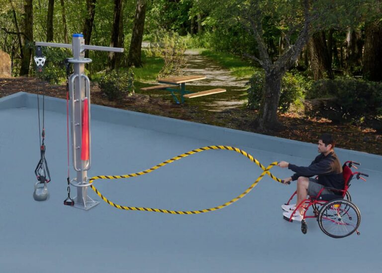 StayFIT FE-1189 Accessible Multi-Use Pole with Muscle battle rope