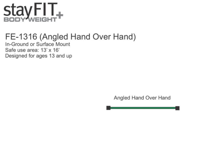 StayFIT FE-1316 Angled Hand over Hand Bar