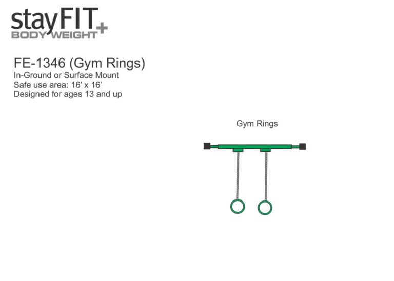 StayFIT FE-1346 Gym Rings Drawing