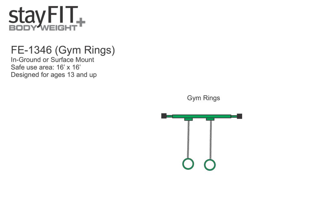 StayFIT FE-1346 Gym Rings Drawing